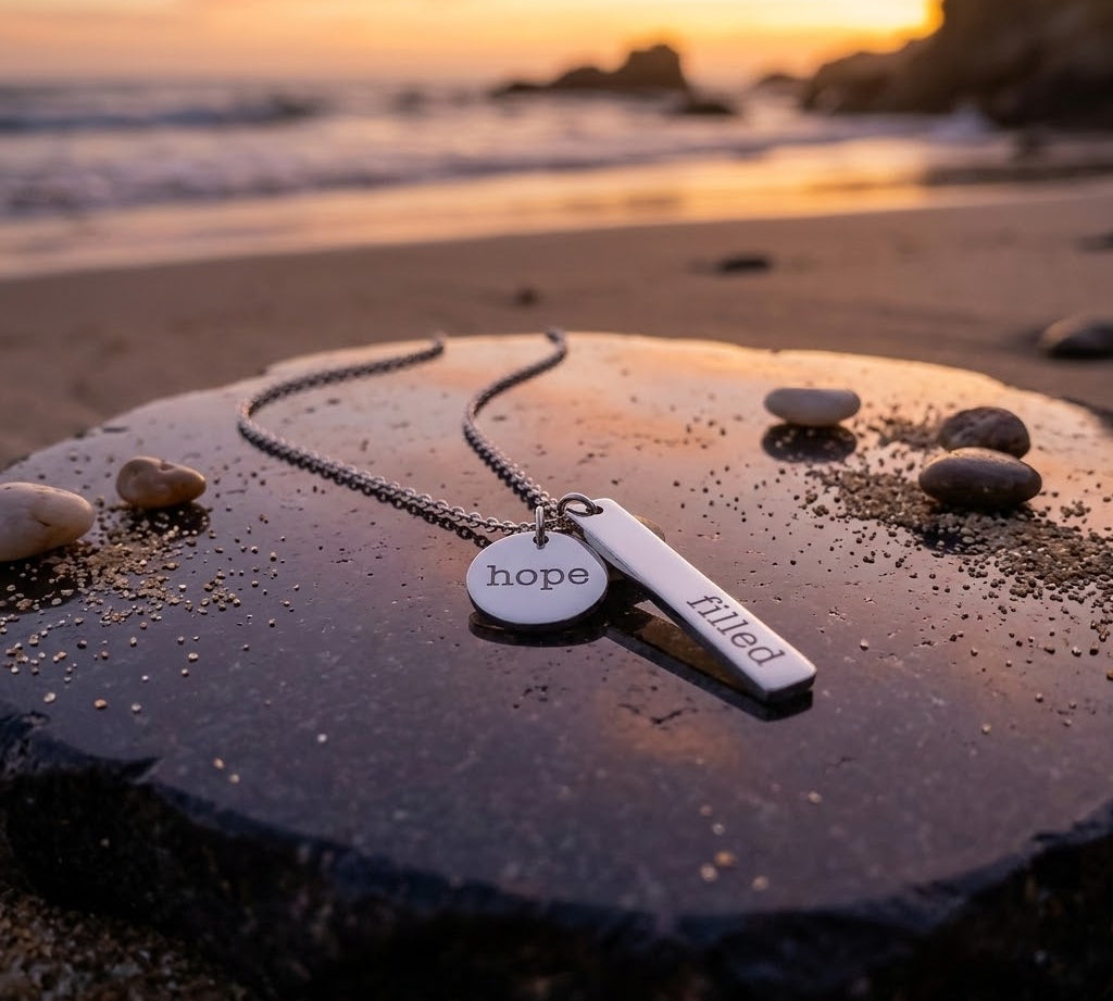 Filled with Hope Charm Necklace in Silver