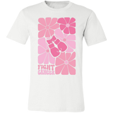 graphic tshirt wiht boho flowers and boxing gloves with the words, "fight cancer".