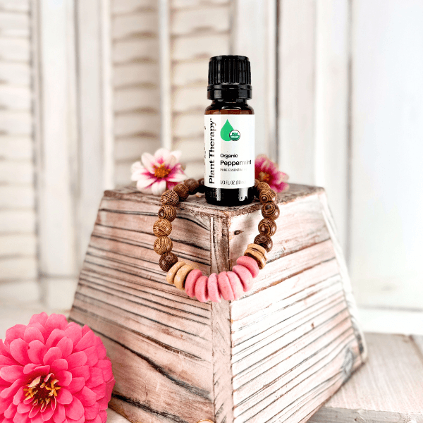 Essential Oil Diffuser Bracelet and Peppermint Essential Oil